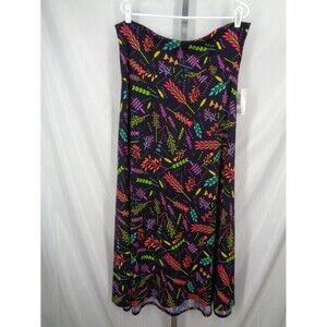 LuLaRoe Floral Maxi Skirt Size 2XL New